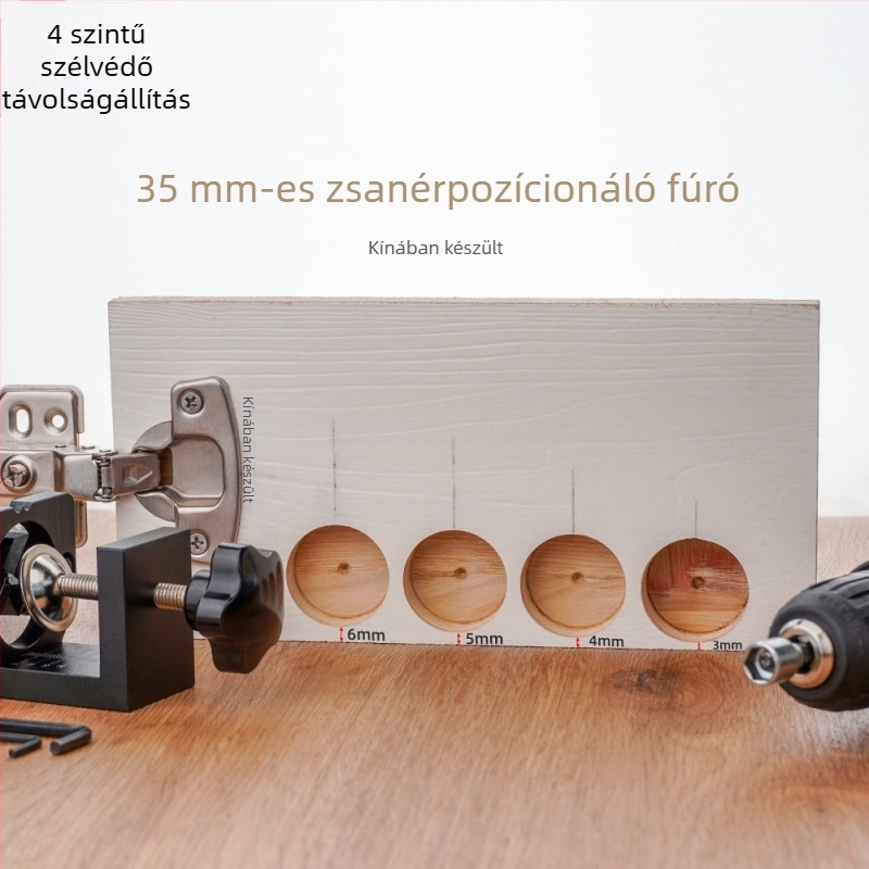 35 mm-es lyukpozicionáló szekrényajtókhoz – famegmunkálási lyukpozicionáló eszköz