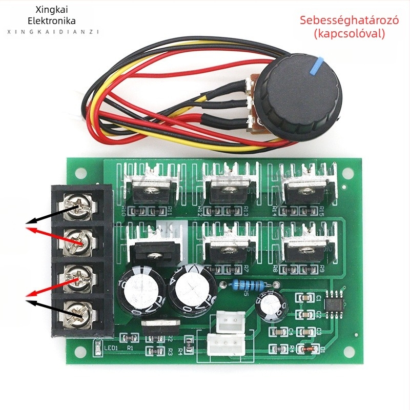PWM DC motorvezérlő kefés motorokhoz, 12-48V, 40A, nagy teljesítményű