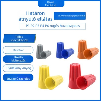 Spirálisan krimpelő sapka vezetékes csatlakozóval forgó terminállal (Modellek P1, P2, P3, P4, P6)