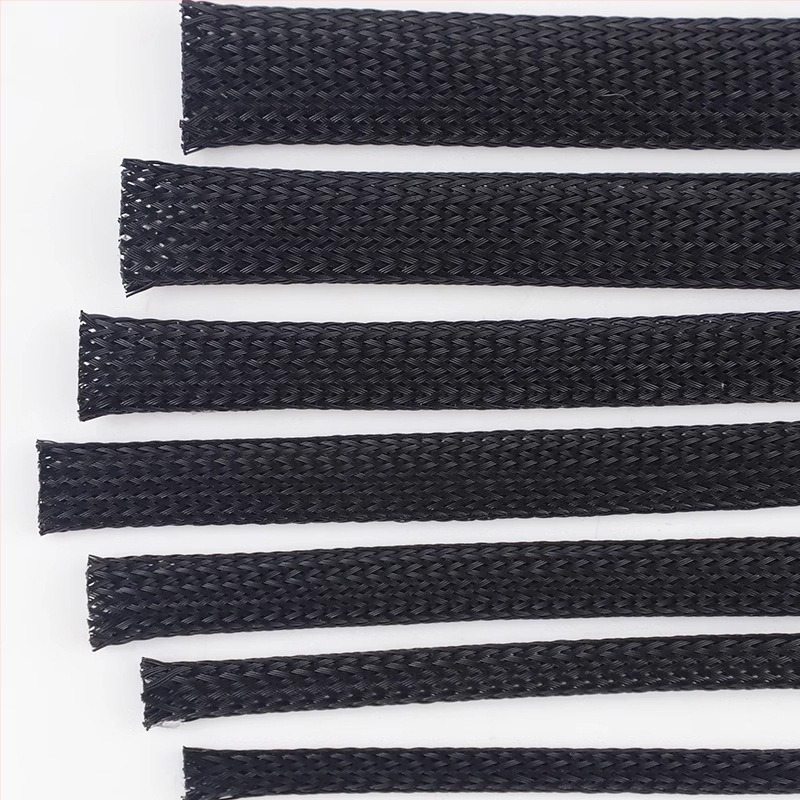 Autóvezeték-köteg hüvely, PET szövésű, tűzálló V0, 100°C, 1000V