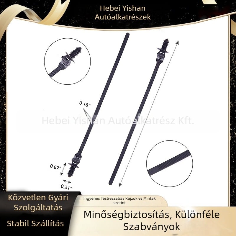 Autó csomagtartó motorháztetőfedő elektromos vezetékek és olajcsövek számára, Ribbon modell, univerzális kompatibilitás, rögzítő dugó, szalag Q08