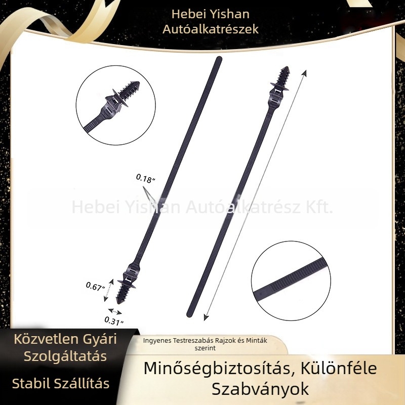 Autó csomagtartó motorháztetőfedő elektromos vezetékek és olajcsövek számára, Ribbon modell, univerzális kompatibilitás, rögzítő dugó, szalag Q08