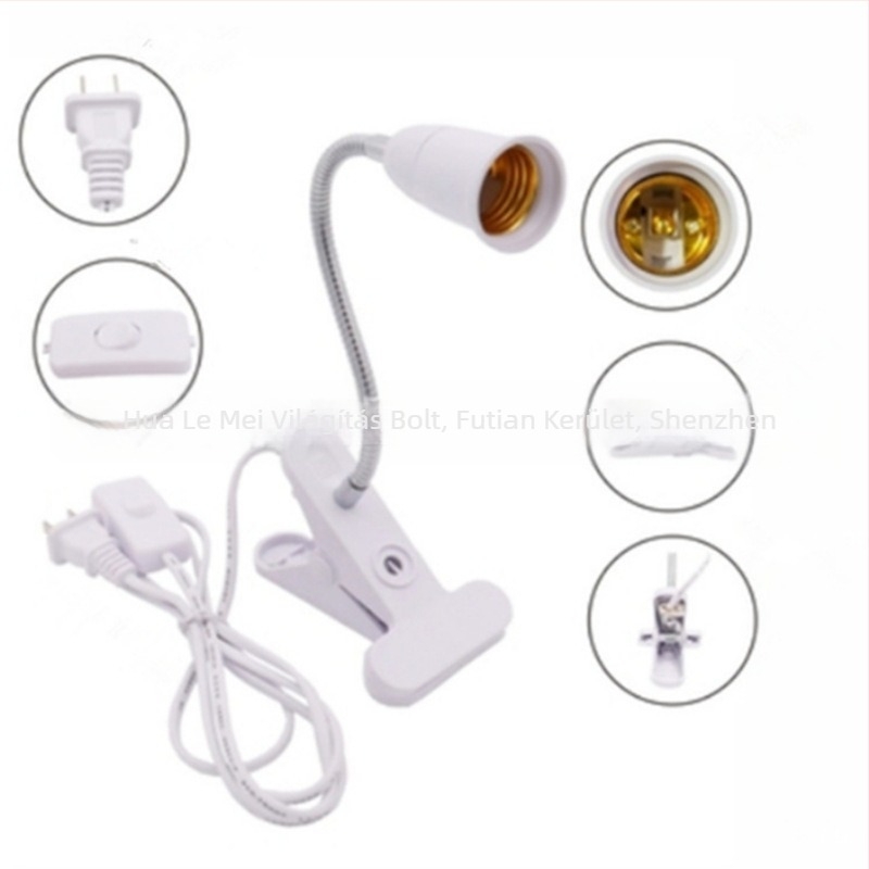 E27 LED csőbilincs lámpatartó – lángálló, 220V, 220A, 80°C, modell Hose clamp lamp holder