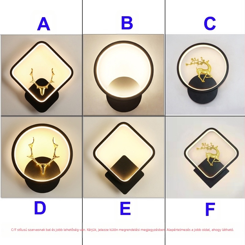 Fali lámpa vas árnyékolóval, LED világítás, 220V, modern minimalist stílus