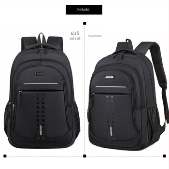 Uniszex laptop hátizsák bővíthető kialakítással, Oxford anyagból, geometrikus mintázat, poliészter bélés