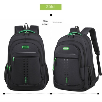 Uniszex laptop hátizsák bővíthető kialakítással, Oxford anyagból, geometrikus mintázat, poliészter bélés