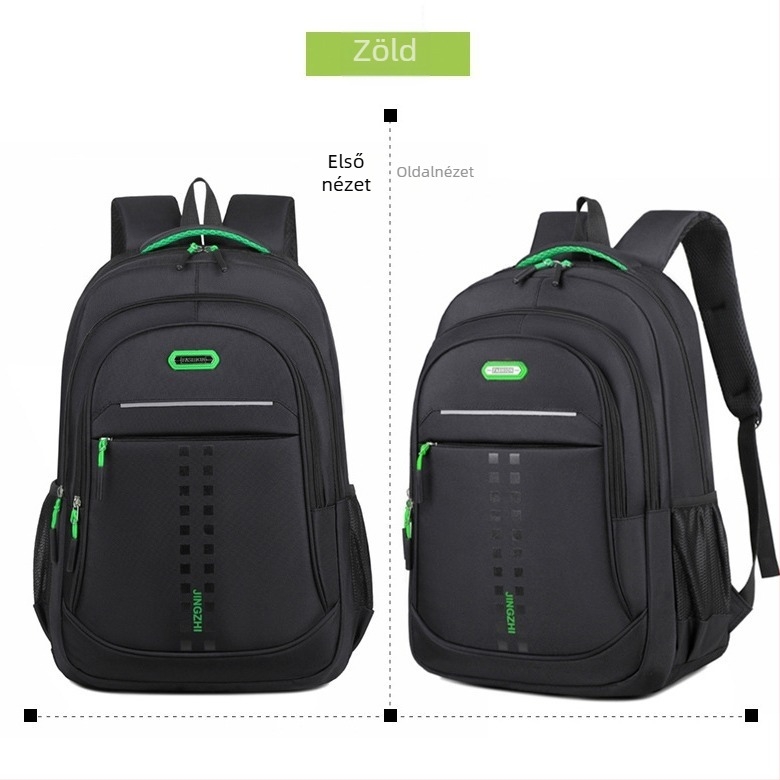 Uniszex laptop hátizsák bővíthető kialakítással, Oxford anyagból, geometrikus mintázat, poliészter bélés