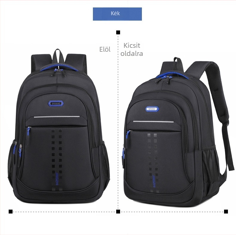 Uniszex laptop hátizsák bővíthető kialakítással, Oxford anyagból, geometrikus mintázat, poliészter bélés