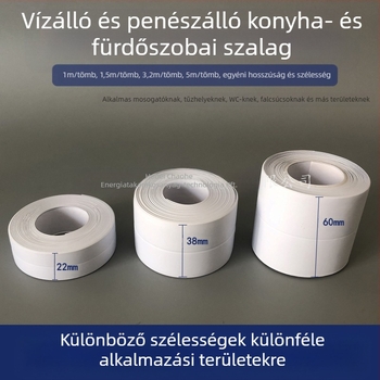 PVC önragasztó szalag konyha és fürdőszoba közötti hézagokhoz, vízálló és penészálló, modern minimalista stílus