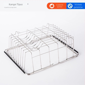 Teleszkópos lefolyópolc mosogatóhoz; rozsdamentes acélból; edények és gyümölcs/zöldségek tárolása; modern egyszerű stílus; Kangxi Space