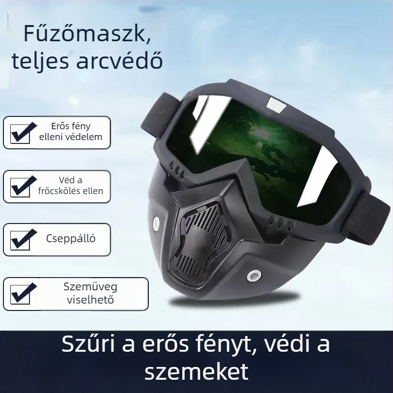 Hegesztőmaszk, fejre szerelve, PC anyag, súly 185 g, árnyékolási szintek 92/18/15/5