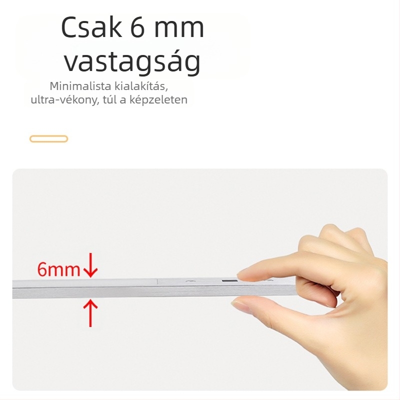 Ultra vékony szekrényvilágítás, négyszögletes kialakítás, éjjeli fény, indukciós kapcsoló, konnektoros táplálás, repülőgép-alumínium ház