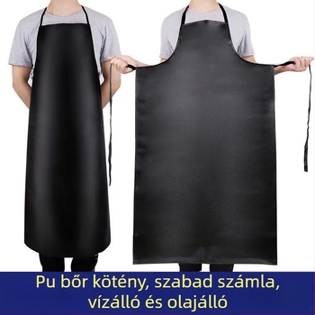 PU bőr kötény, vízálló, ujj nélküli, modern minimalist stílus