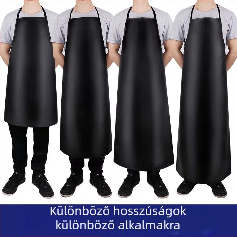 PU bőr kötény, vízálló, ujj nélküli, modern minimalist stílus