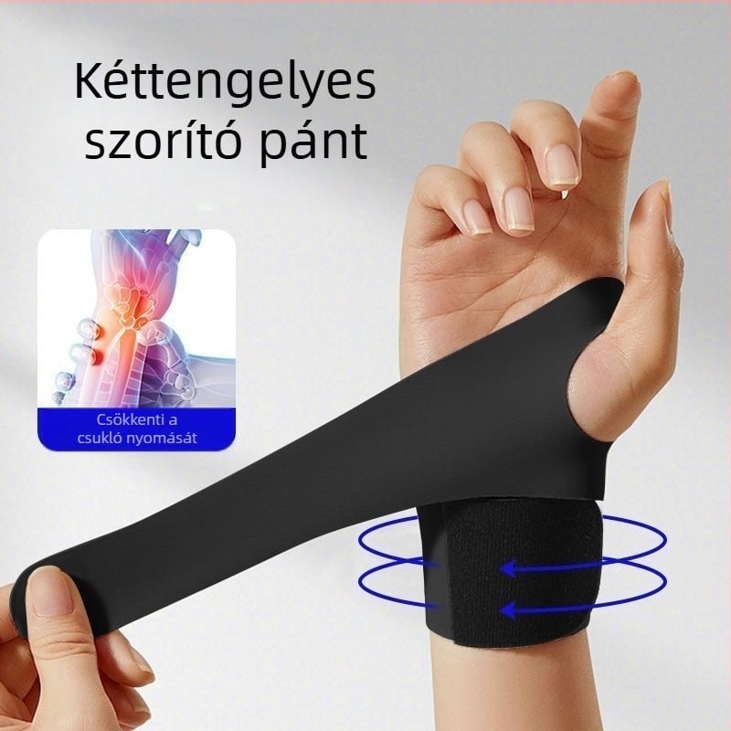 Állítható csuklóortézis spandexből – vékony kialakítás, badmintonhoz, univerzális illeszkedés (Anyag: spandex; Sport: badminton; Kategória: csuklóortézis; Illeszkedés: univerzális)