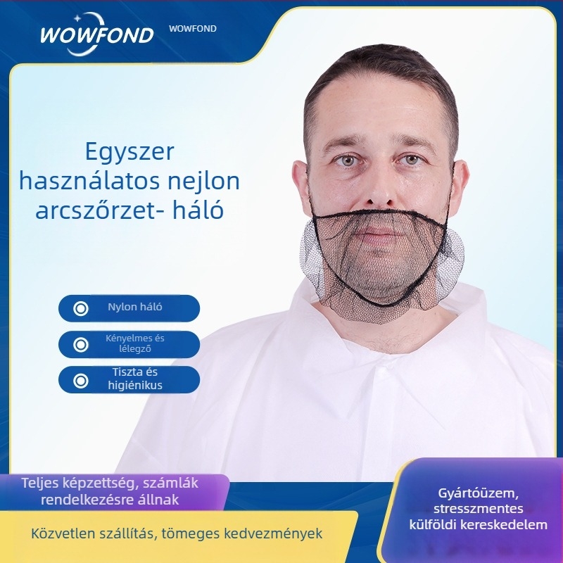 Nylon szakállhüvely, fejre rögzített, modell WFP026, 46 mm