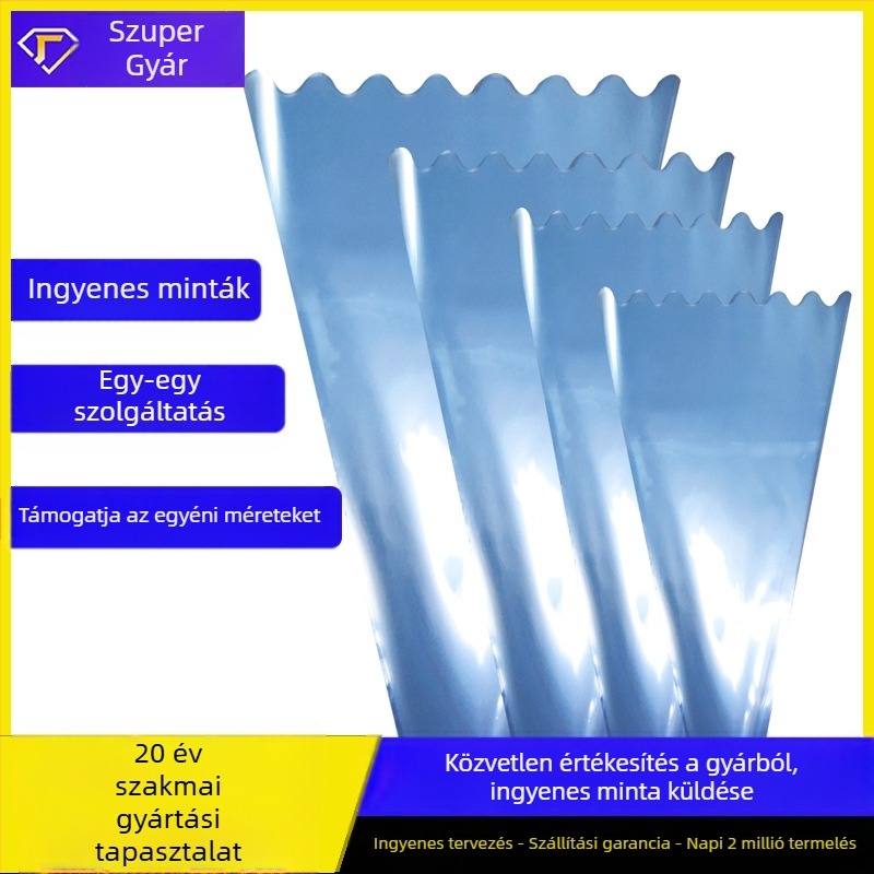 Virágcsomagoló tasakok BOPP-filmmel és cellofánnal, egy vagy több rózsához, szellőrózsa és gypsophila csokorhoz, 100 db a csomagban, minimalist stílus