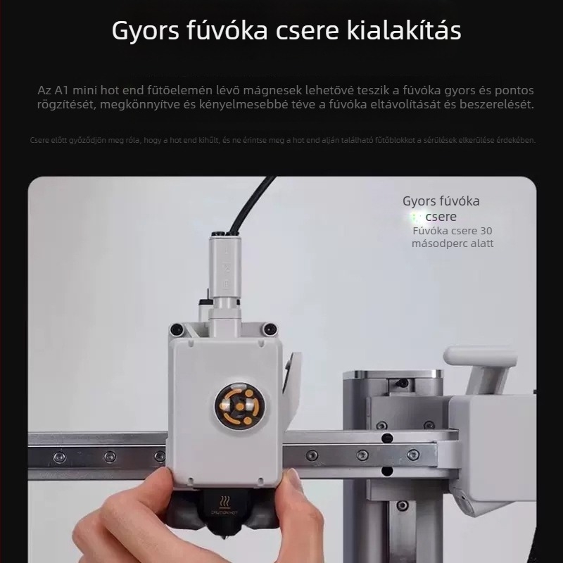 A1/A1 Mini kivehető sárgaréz fúvóka fűtőfej, nagy sebességű nyomtatófej, fűtőlemez hőmérséklet-mérésével