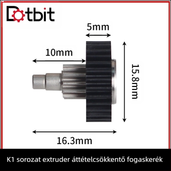 Dotbit K1 sorozat extruder hajtásreduktor fogaskerék 3D nyomtatókhoz, kompatibilis K1/K1C/K1Max