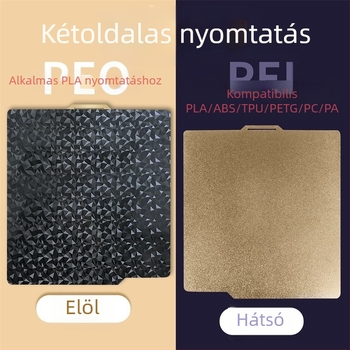 New Sharp BAMBU LAB X1 3D fejlesztett kéttoldalas rugóacél lemez sima PEO-val és texturált PEI-vel