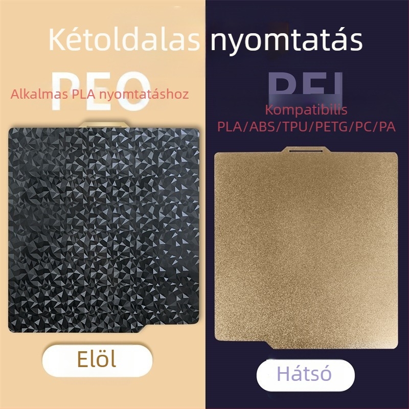 New Sharp BAMBU LAB X1 3D fejlesztett kéttoldalas rugóacél lemez sima PEO-val és texturált PEI-vel