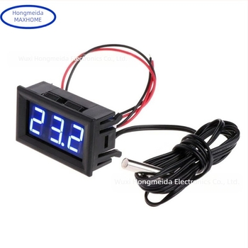 HMD-TMP01 Elektronikus hőmérséklet- és páratartalom-mérő digitális csöves kijelzővel, tartomány -50…110 °C, felbontás 0.1 °C, pontosság 0.1 °C, tápellátás 5V/12V/24V