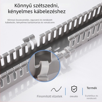 PVC kábelcsatorna ipari használatra – nagy szilárdságú, tűzálló szigetelés, alkalmas osztó dobozokra és vezérlőszekrényekhez