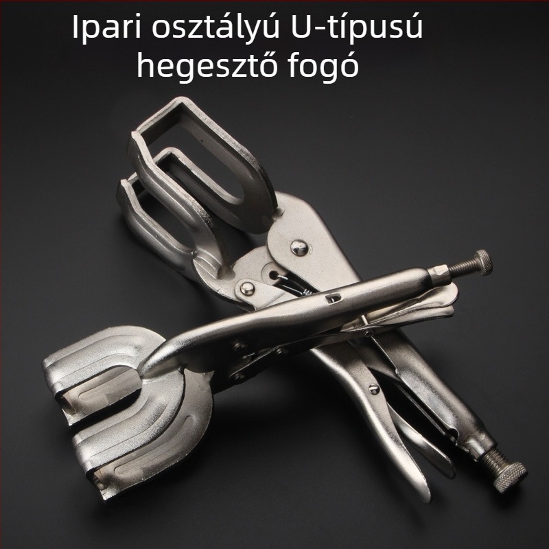 U alakú hegesztőfogó, 45# acél állkapcsok, tömege 0.8 kg, hegesztőfogó sorozat, maximális nyitás 85 mm