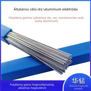 Fluxusmagos hegesztődrót, réz- és alumínium ötvözetek sorozata, magos típusú, alkalmas réz, vas, alumínium és rozsdamentes acél hegesztésére, dobozos csomagolás