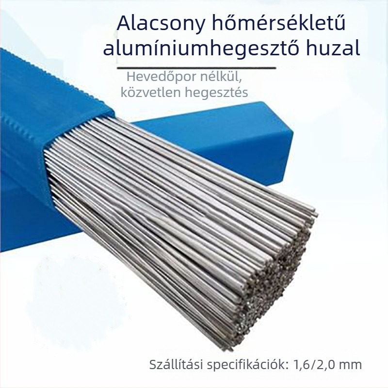 ER4047 alumínium fluxusközpontú hegesztő elektróda alumíniumhoz, alacsony hőmérsékletű hegesztéshez, üzemi hőmérséklet 550–570°C, korrózióálló, magas keménység, alkalmas víztárolókhoz és alumíniumcsövekhez