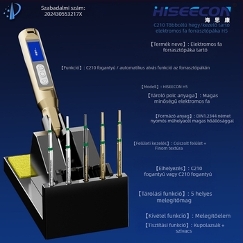 Forrasztópáka tartó, hőálló, intelligens állomás tartó, Hiseecon