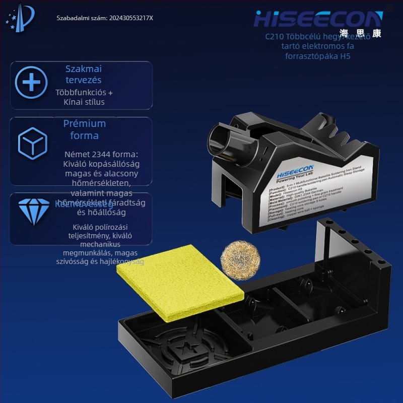Forrasztópáka tartó, hőálló, intelligens állomás tartó, Hiseecon