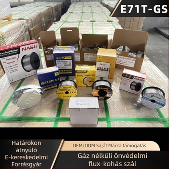 Gázmentes fluxusköpenyes hegesztőhuzal E71T-GS, szénacél, 1 kg-os tekercs, otthoni MIG hegesztéshez
