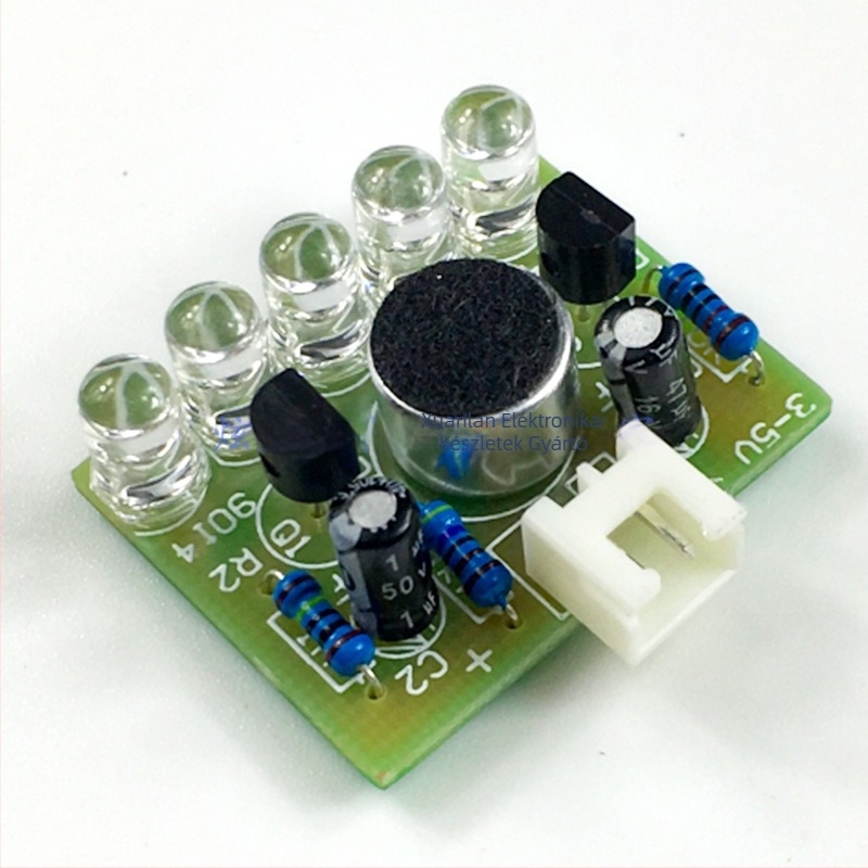 DIY elektronikai fejlesztő készlet hangvezérlésű LED dallamos lámpával, elektronikai képzésre (márka: xlan; modell: diy)