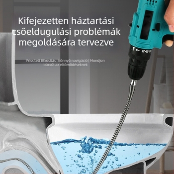 Elektromos lefolyótisztító készülék WC-hez, konyhai csövekhez és fürdőszobai lefolyóhoz