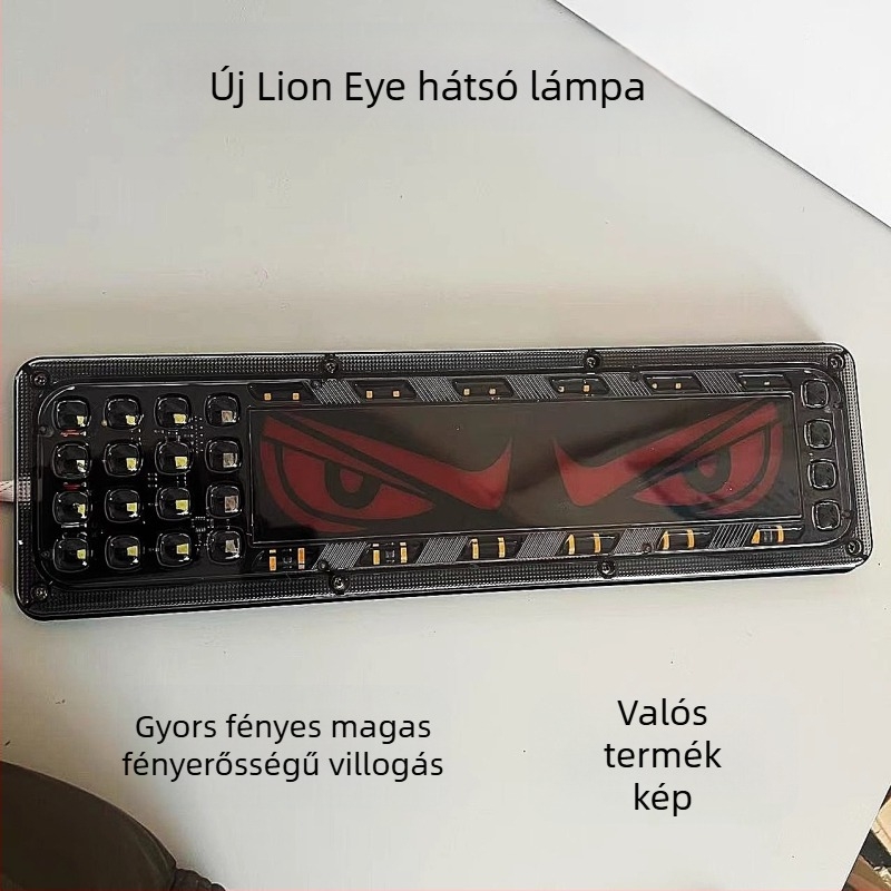 Teherautó hátsó lámpa – Lion Dance Eye, 12–24V, univerzális teherautókhoz és utánfutókhoz, élettartam 10 000 óra