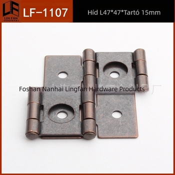 LF-1107 képernyőzsanér, vasból, gyártott sajtolással és elektroplattal, alkalmas bútorokhoz, például szekrényekhez és képernyőajtókhoz, testreszabható