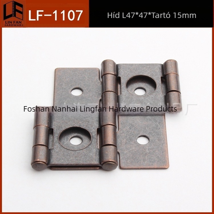 LF-1107 képernyőzsanér, vasból, gyártott sajtolással és elektroplattal, alkalmas bútorokhoz, például szekrényekhez és képernyőajtókhoz, testreszabható