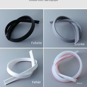 Jobb-szögű vízvédő szalag fürdőszobába - öntapadós, TPE, nedves/száraz elválasztás, Dongluo