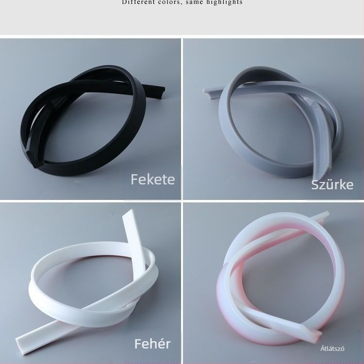 Jobb-szögű vízvédő szalag fürdőszobába - öntapadós, TPE, nedves/száraz elválasztás, Dongluo