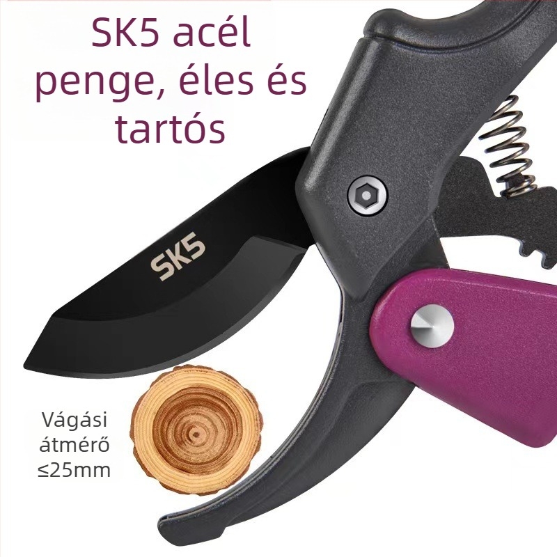 Metszőolló görgőmechanizmussal – gyümölcsfákhoz és kerthez (görgő mechanizmus; gyümölcsfák; kert)