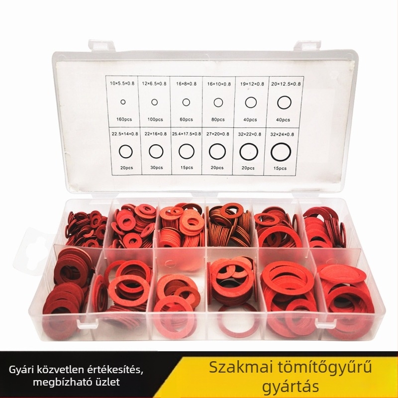 Lapos tömítés, többféle anyagminőség, A osztályú minőség, felületkezelés nélkül