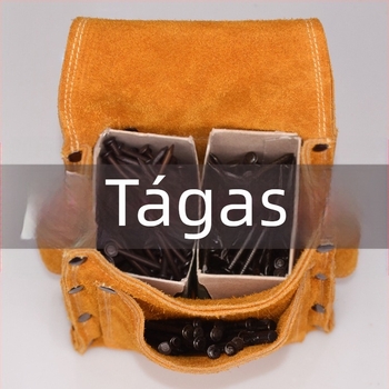 Valódi bőr asztalos készlet — többször funkciós szerszámtáska a szögekhez, teherbírás 20 kg, ideális építési és felújítási projektekhez