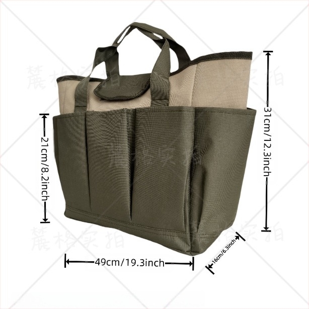 Kertészeti szerszámtáska – hordozható, nagy kapacitású, több rekesz