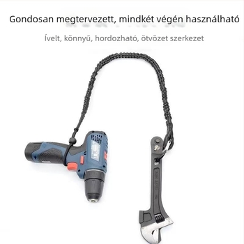 Magasban végzett munkához tervezett biztonsági kötél, 5 mm elasztikus kötél, teherbírás 10 kg, poliészter reflexiós szalag, eszközök leesésének megelőzése