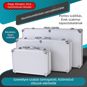 Xinjing alumínium ötvözet szerszámtartó doboz, kézi, alumínium kerettel a szerszámok tárolásához