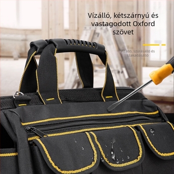 HUIJIA T214 Vászon szerszámos táska elektromunkásoknak - tartós, nagy kapacitású, multifunkcionális