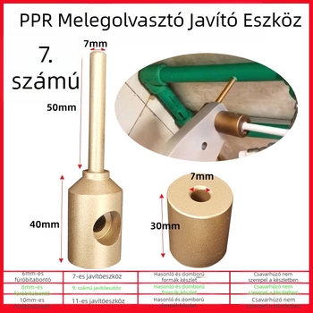 PPR vízcső javító eszköz PE/PPR/PB/PERT csövekhez — lyukak és szivárgások javítása, forró olvadó ragasztó rudak és ragasztóolvasztó gép, 50 Hz, 220 V