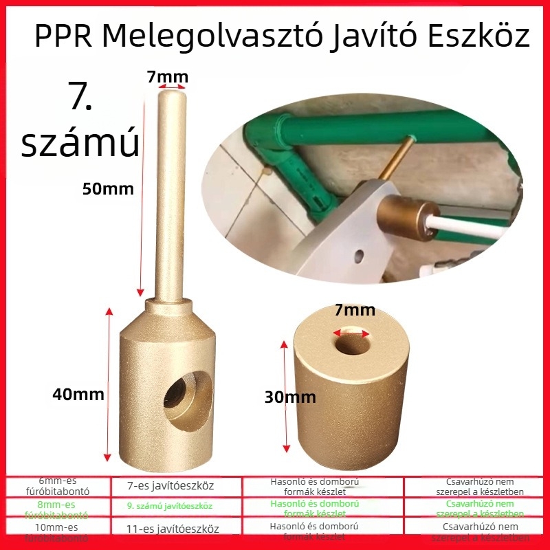 PPR vízcső javító eszköz PE/PPR/PB/PERT csövekhez — lyukak és szivárgások javítása, forró olvadó ragasztó rudak és ragasztóolvasztó gép, 50 Hz, 220 V