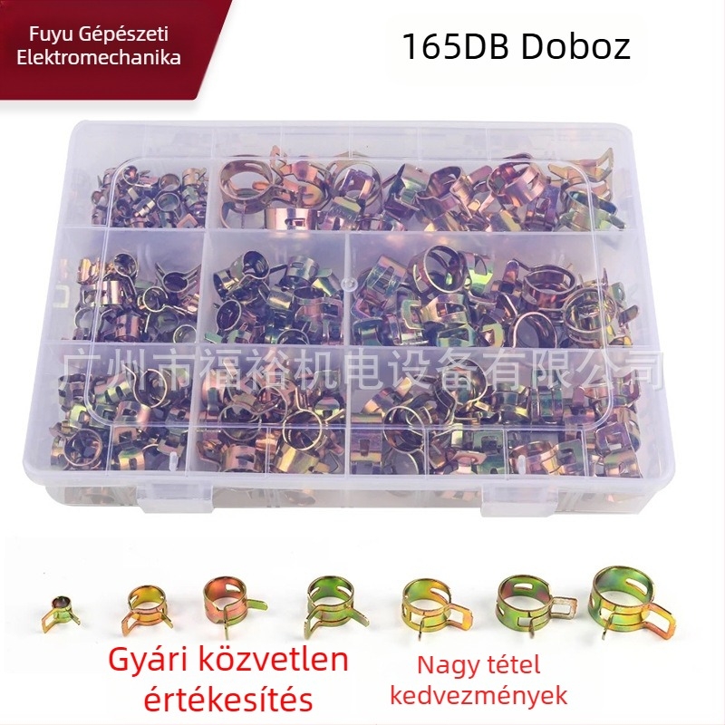 Horganyzott csőbilincs készlet – 165 db, vízcső rögzítők, márka Fuyu